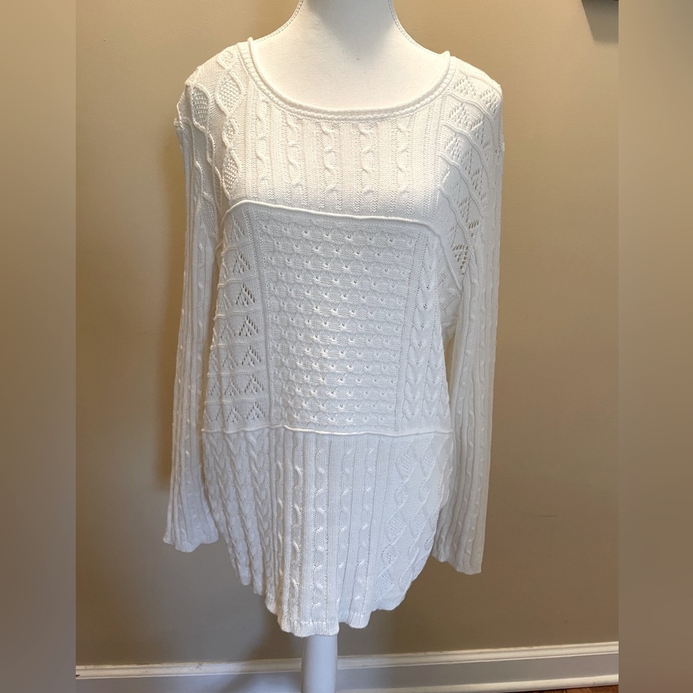 Alfred Dunner Womens Long Sleeve Sweater, Large